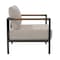 Flash Furniture Black Teak Accented Patio Chair with Cushions GM-201027-1S-GY-GG - alternate 7